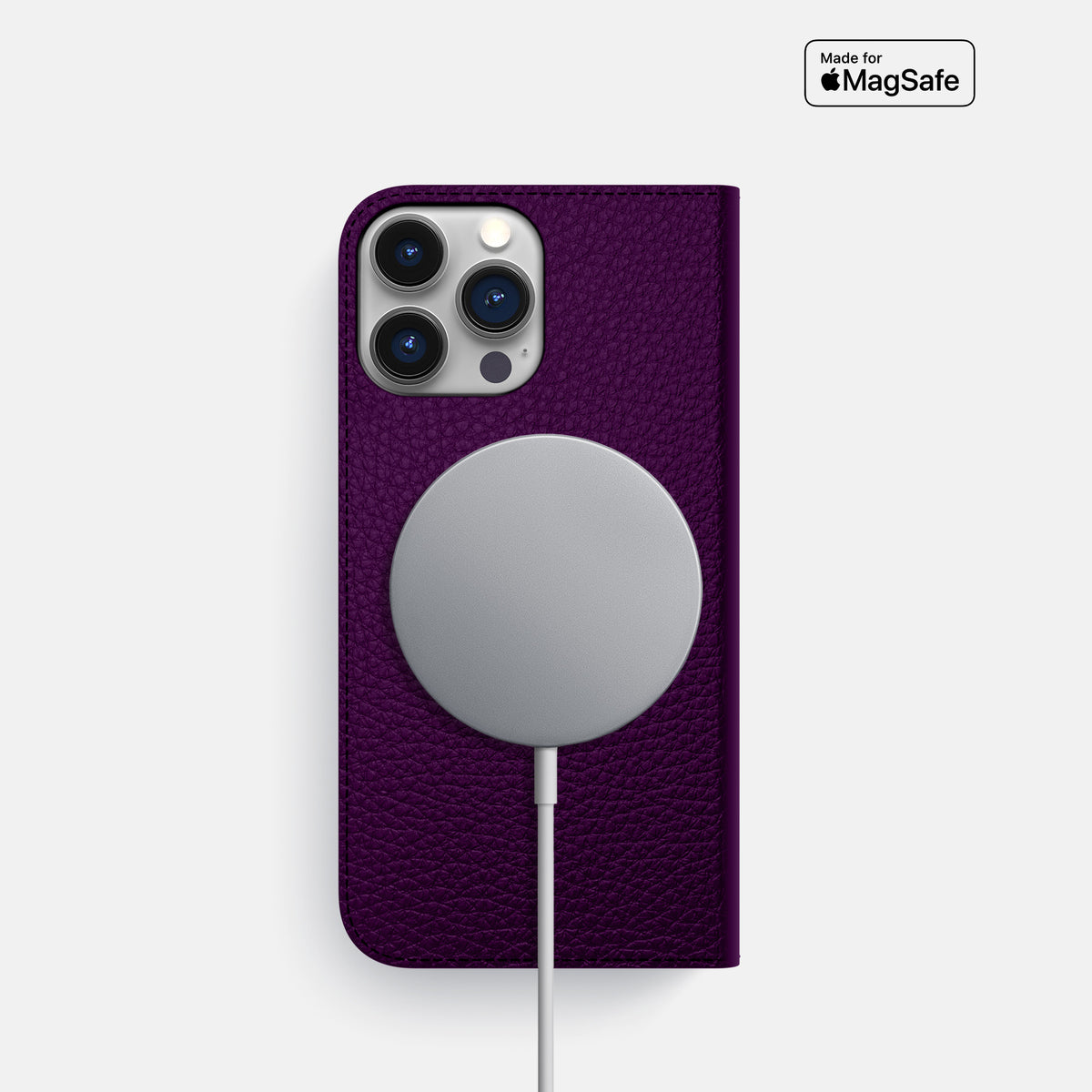 Violet iPhone 16 Pro Folio Case Calf -3 | Violet