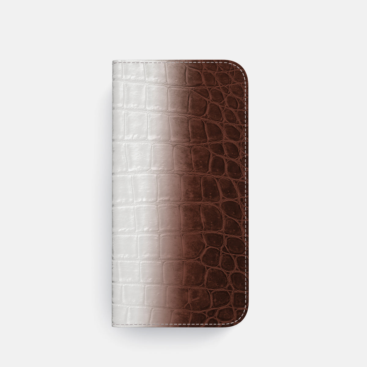 Dark-Brown iPhone 16 Pro Folio Case Himalayan Crocodile -4 | Dark-Brown