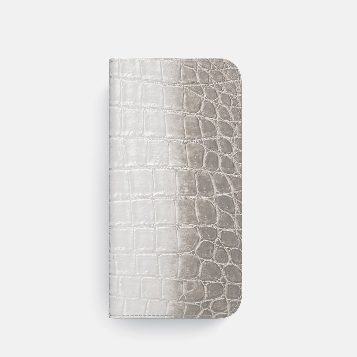 Grey iPhone 16 Pro Folio Case Himalayan Crocodile -4 | Grey