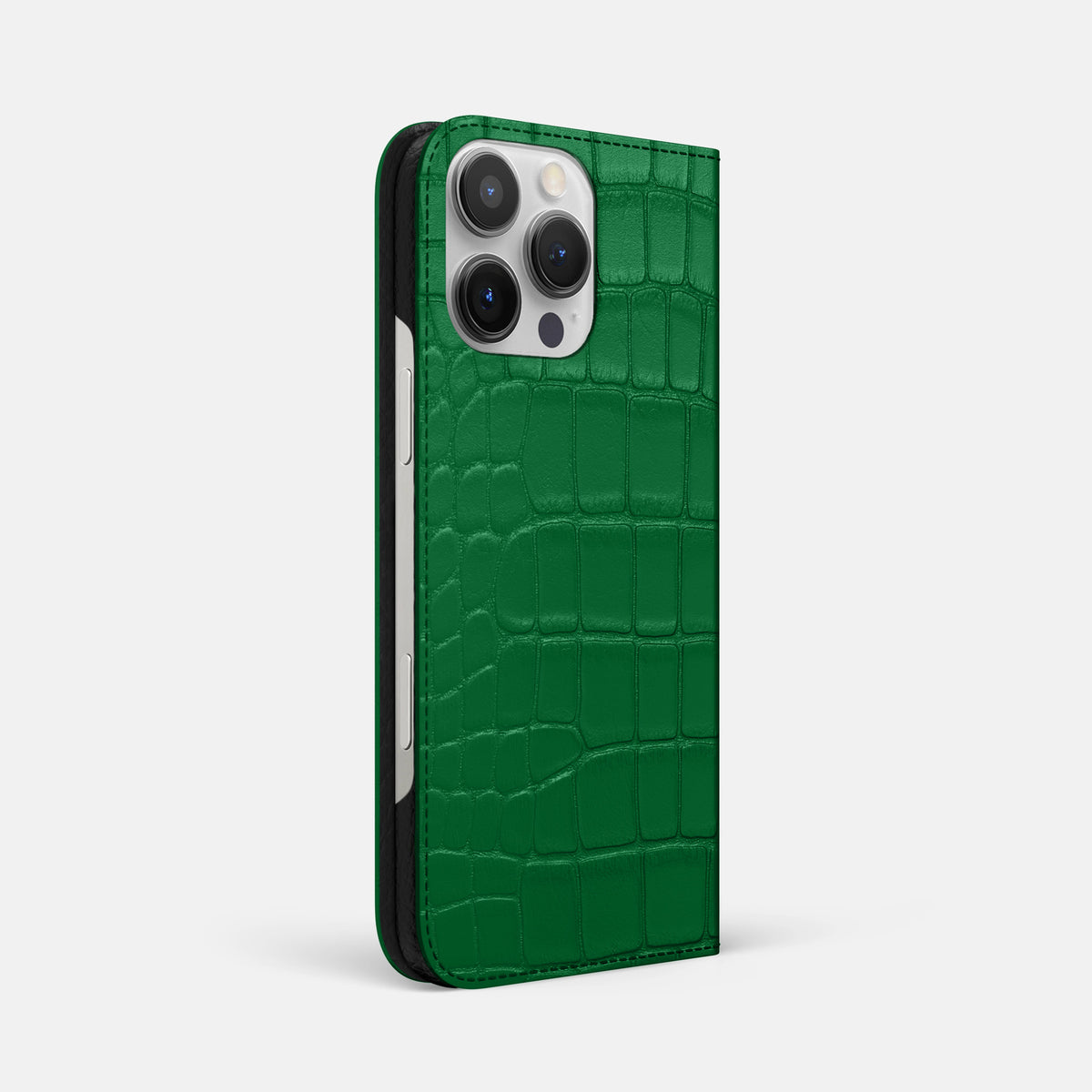 Forest-Green iPhone 16 Pro Max Folio Slim Case Alligator -1 | Forest-Green