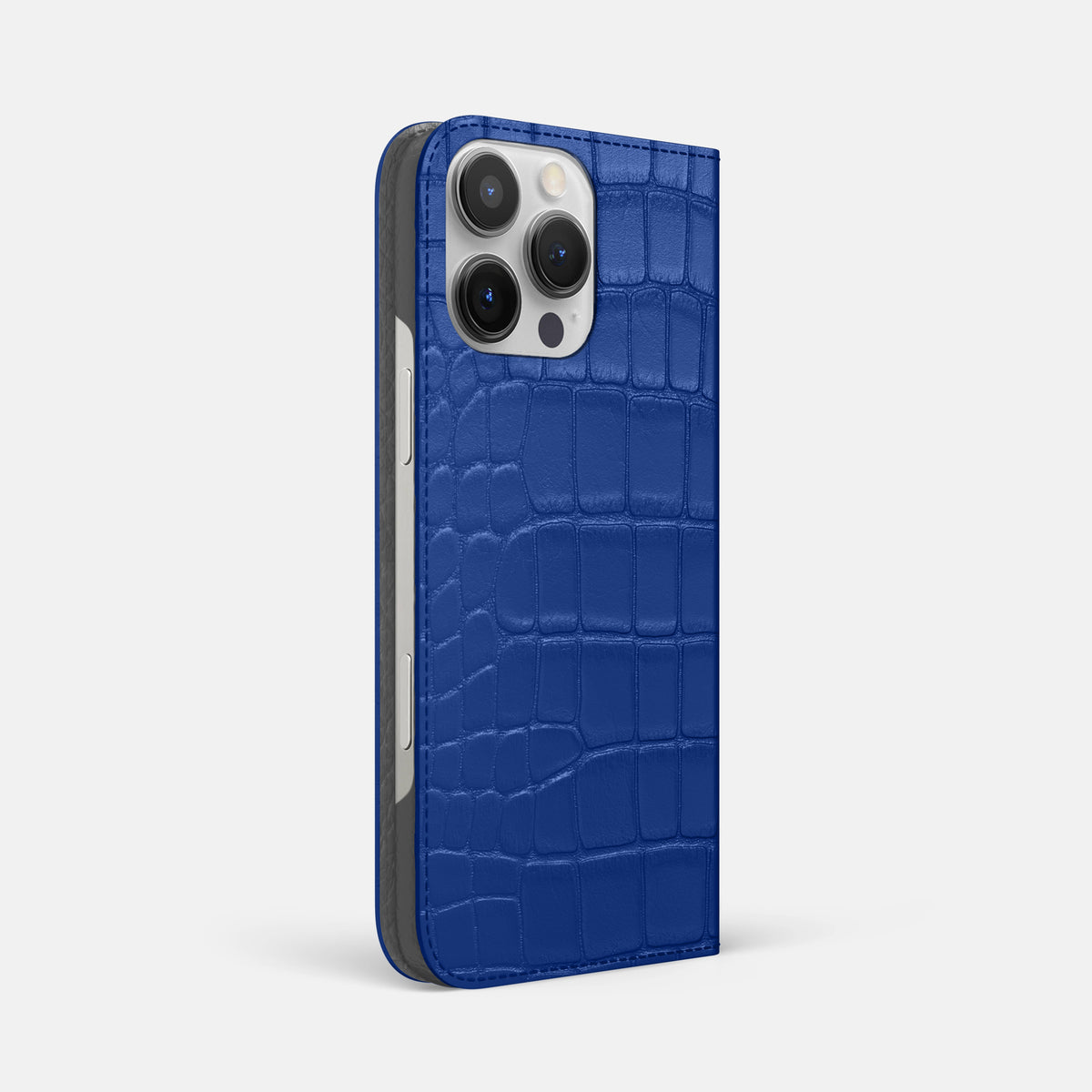 Royal Blue iPhone 16 Pro Max Folio Slim Case Alligator -1 | Royal-Blue