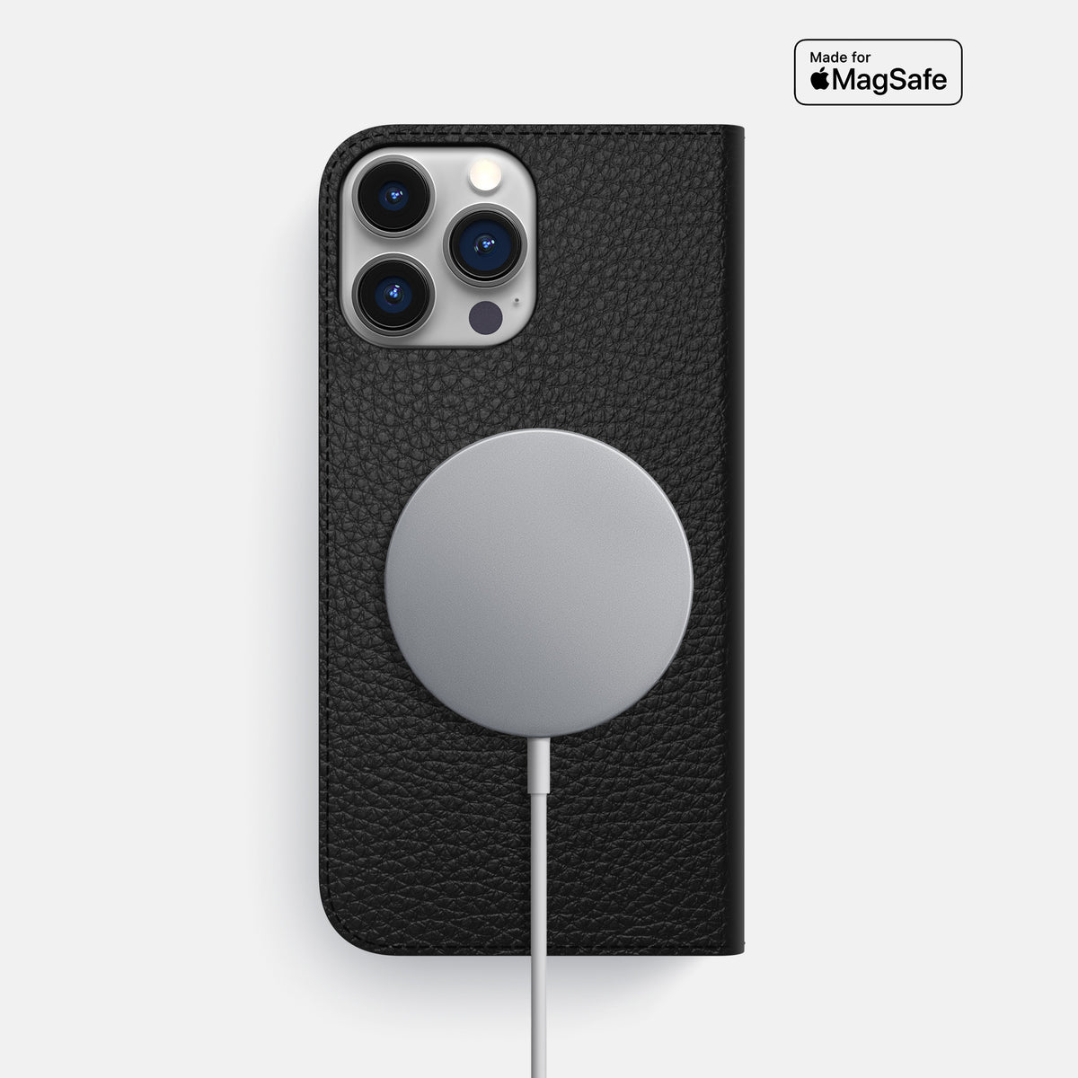 Black iPhone 16 Pro Max Folio Case Calf -3 | Black