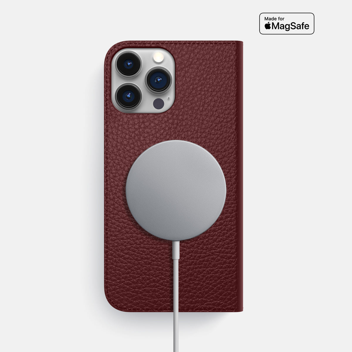 Bordeaux iPhone 16 Pro Max Folio Case Calf -3 | Bordeaux