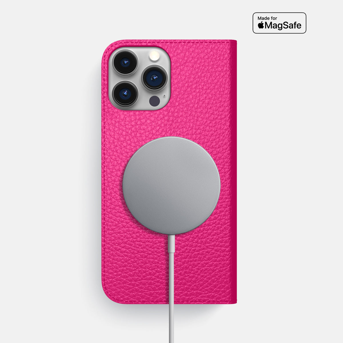 Magenta iPhone 16 Pro Max Folio Case Calf -3 | Magenta