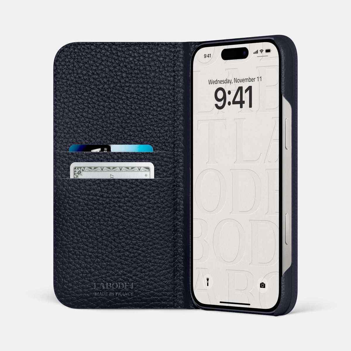 Marine iPhone 16 Pro Max Folio Case Calf -2 | Marine