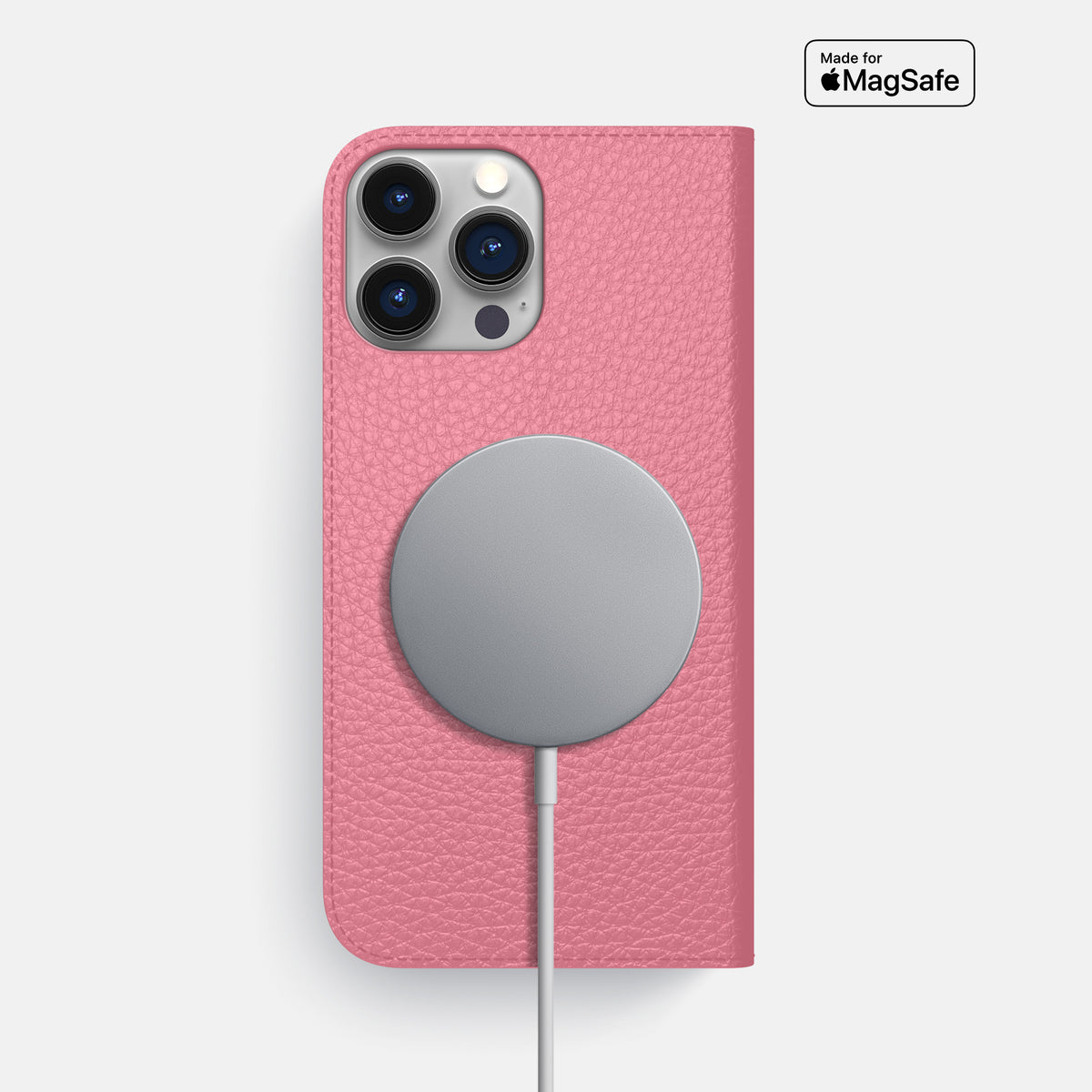 Pink iPhone 16 Pro Max Folio Case Calf -3 | Pink
