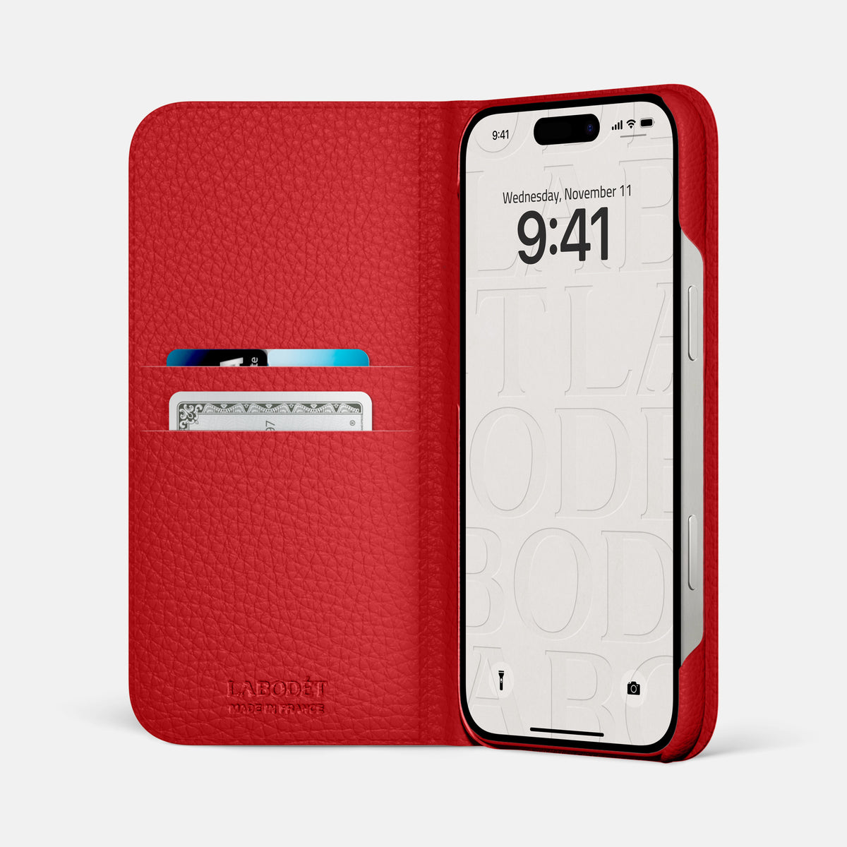 Red iPhone 16 Pro Max Folio Case Calf -2 | Red