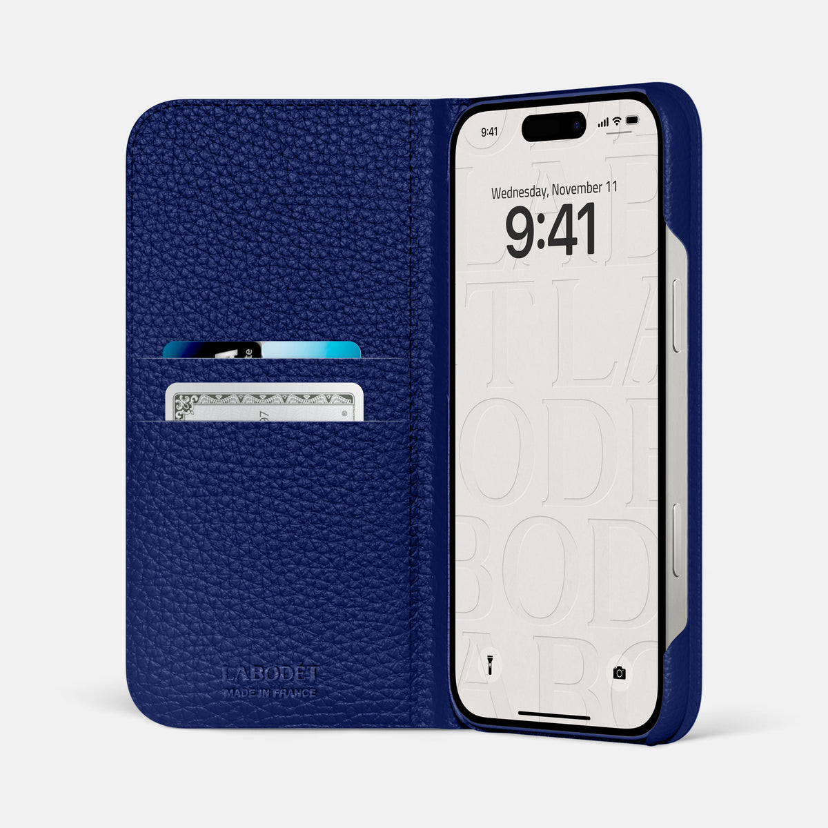 Royal Blue iPhone 16 Pro Max Folio Case Calf -2 | Royal-Blue