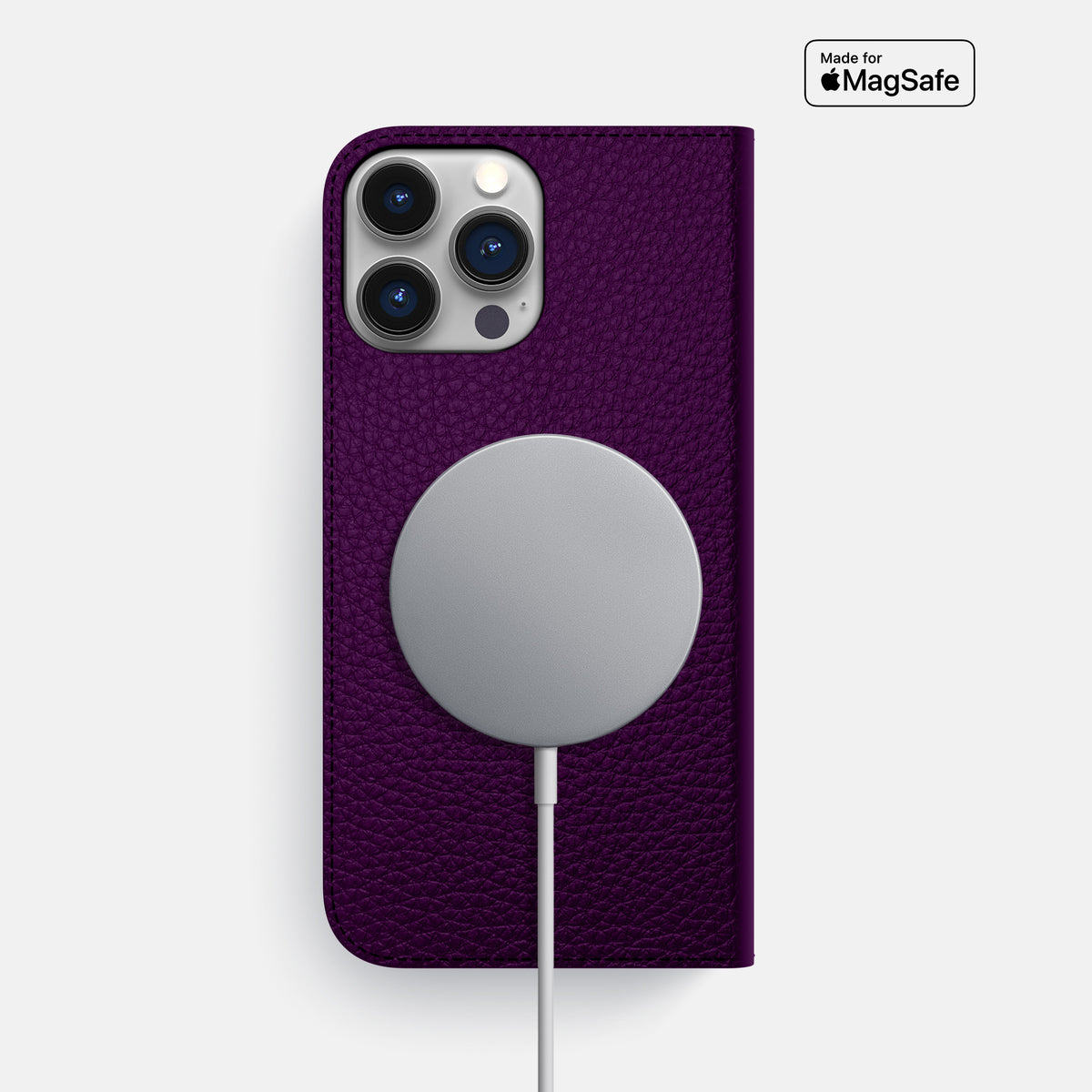 Violet iPhone 16 Pro Max Folio Case Calf -3 | Violet