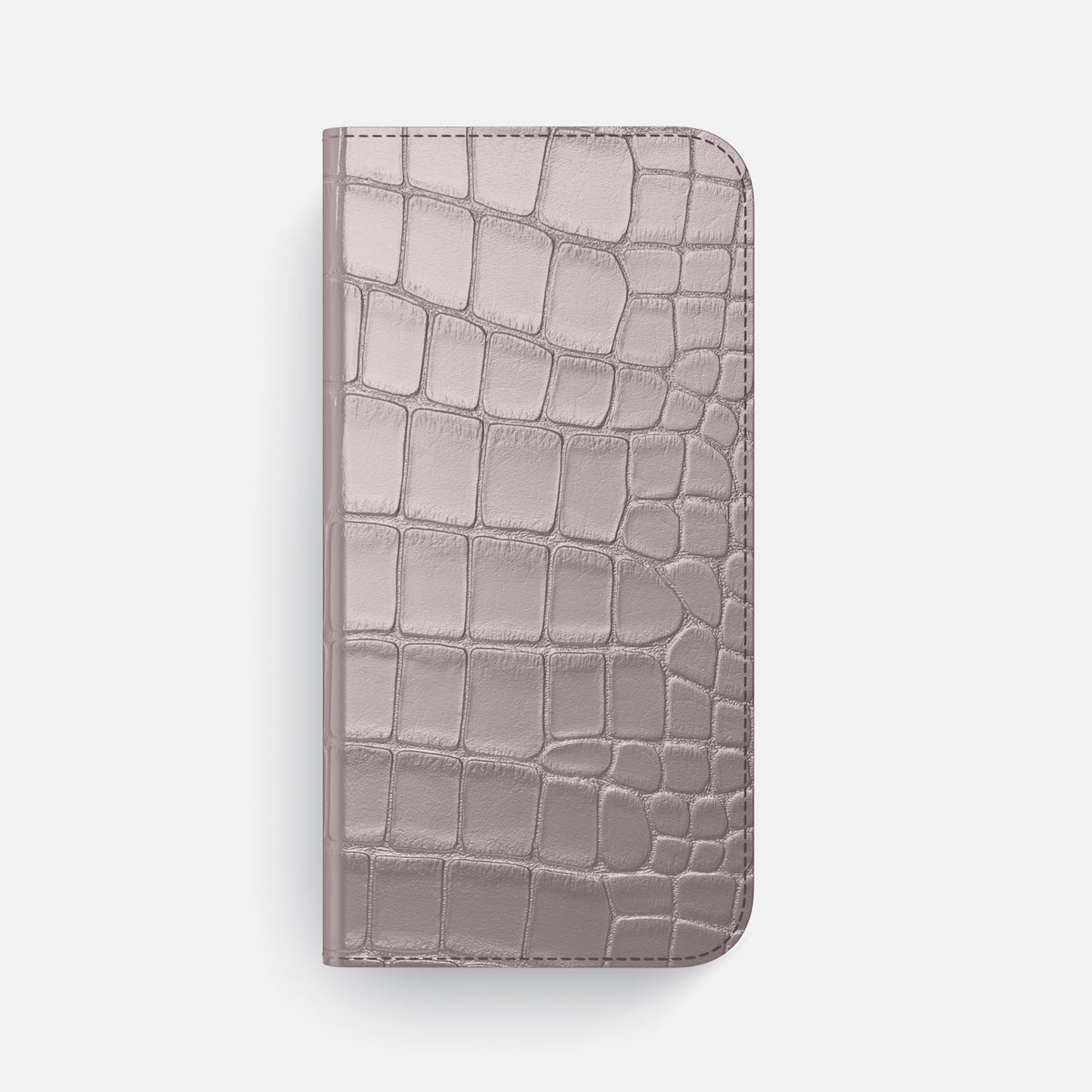 Pearlized-Pink iPhone 16 Pro Max Folio Case Alligator -4 | Pearlized-Pink