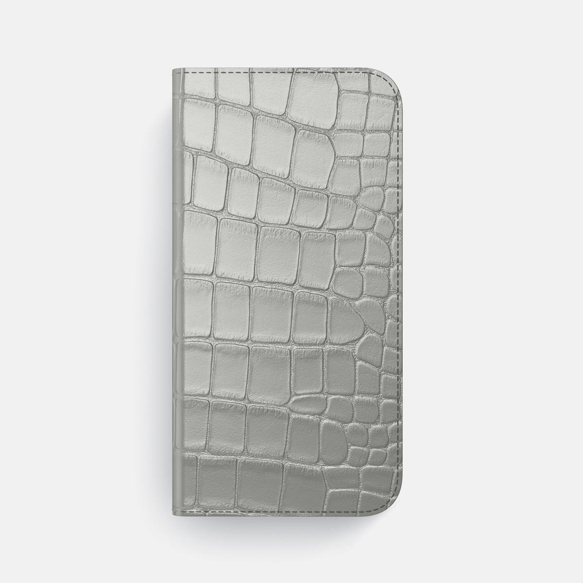 Pearlized-White iPhone 16 Pro Max Folio Case Alligator -4 | Pearlized-White