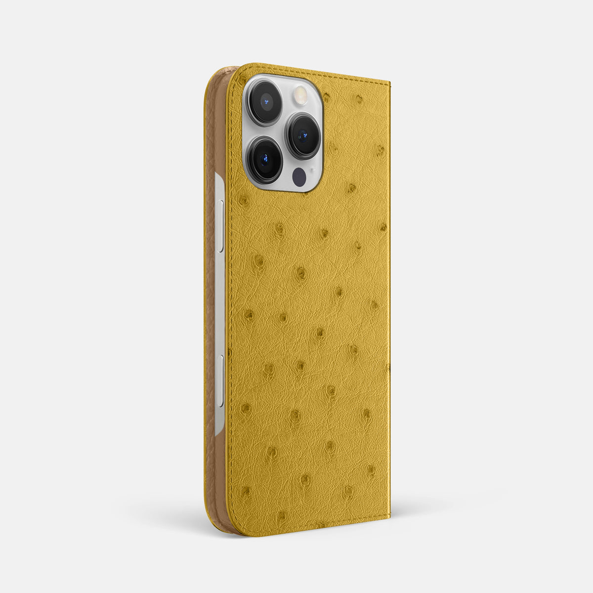 Gold iPhone 16 Pro Max Folio Case Ostrich -1 | Gold