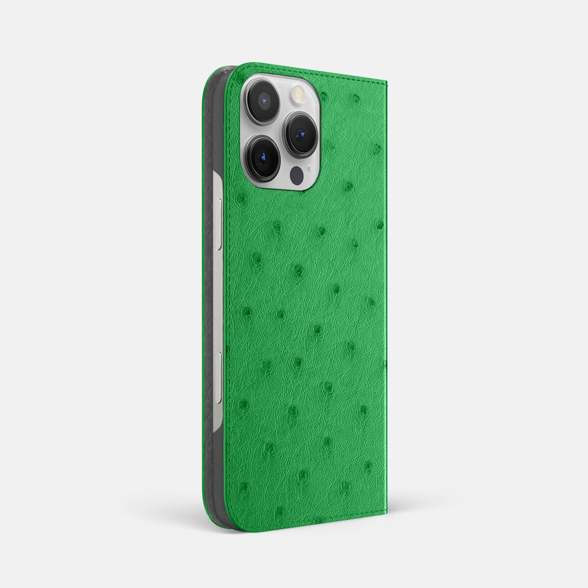 Kentucky Green iPhone 16 Pro Max Folio Case Ostrich -1 | Kentucky-Green