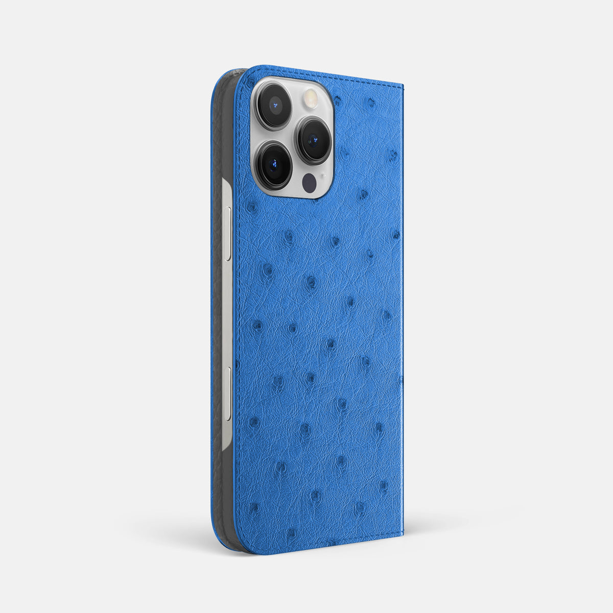 Royal-Blue iPhone 16 Pro Max Folio Case Ostrich -1 | Royal-Blue
