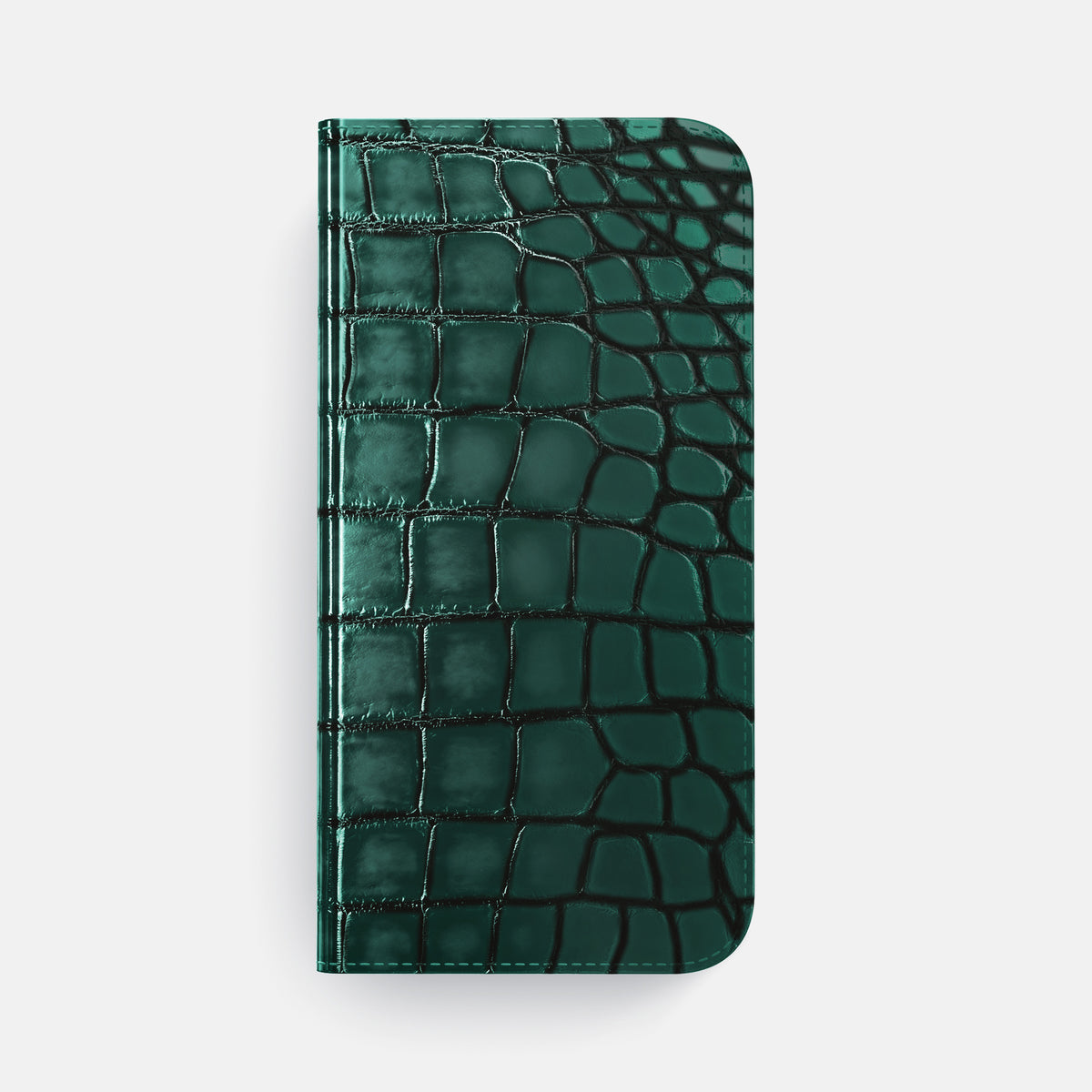 Green iPhone 16 Pro Folio Case Patina Alligator -4 | Green