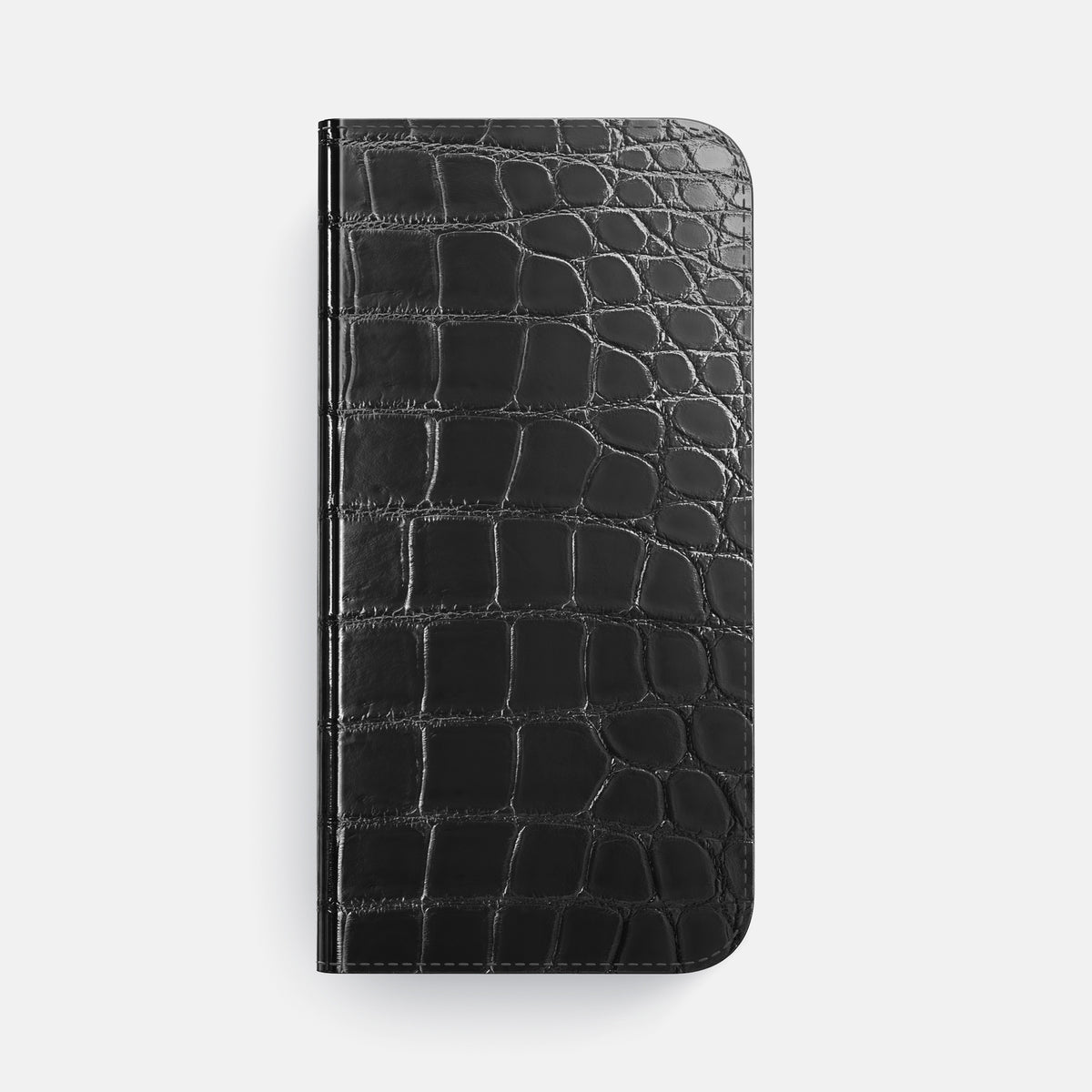 Havana-Black iPhone 16 Pro Folio Case Patina Alligator -4 | Havana-Black