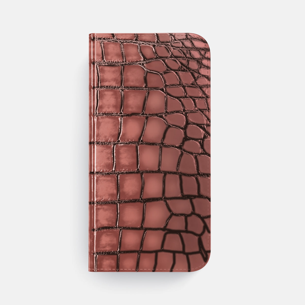 Wine-Sediment iPhone 16 Pro Folio Case Patina Alligator -4 | Wine-Sediment