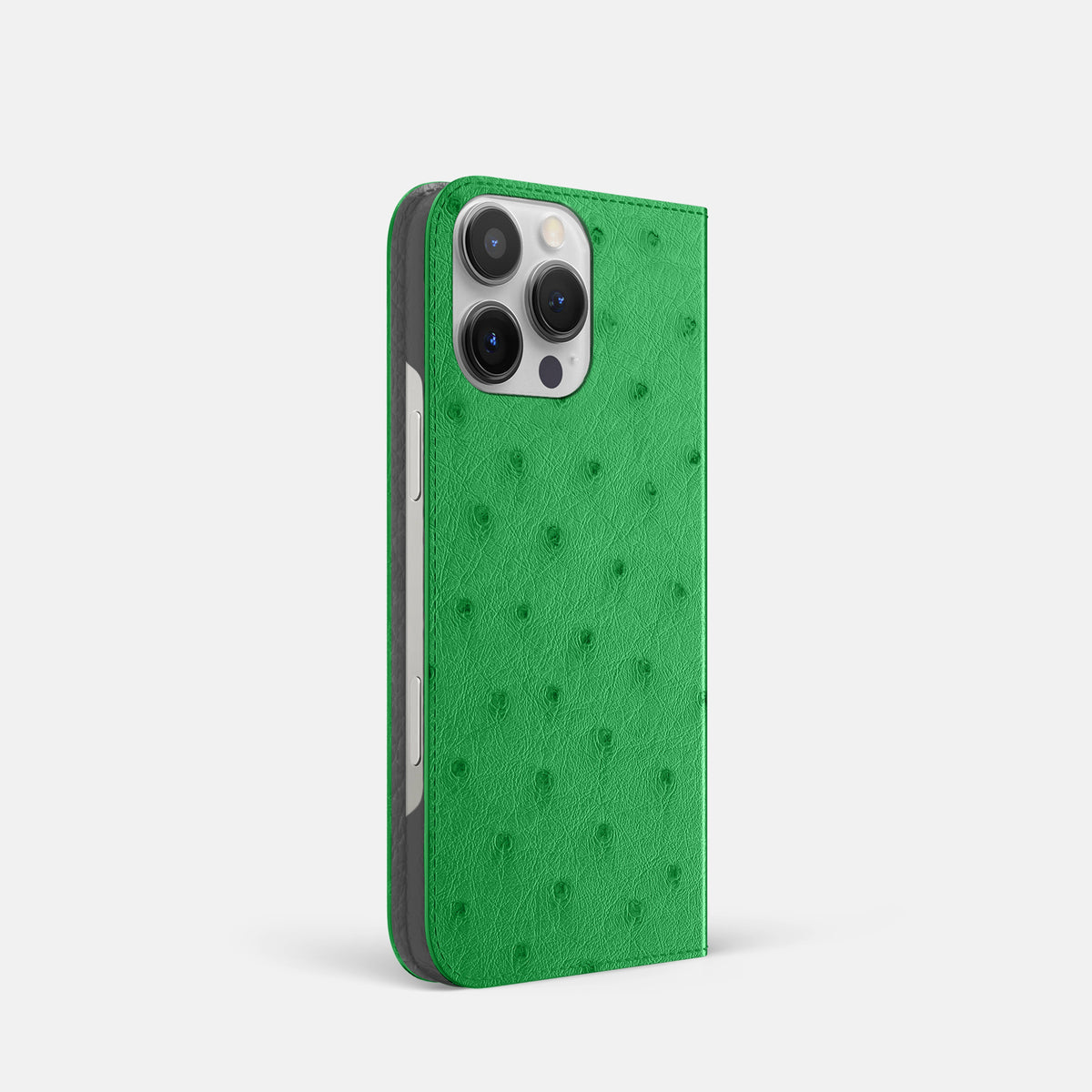 Kentucky Green iPhone 16 Pro Folio Case Ostrich -1 | Kentucky-Green