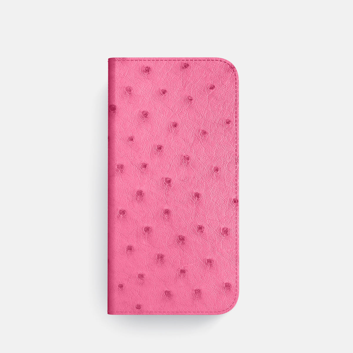Pink iPhone 16 Pro Folio Case Ostrich -4 | Pink