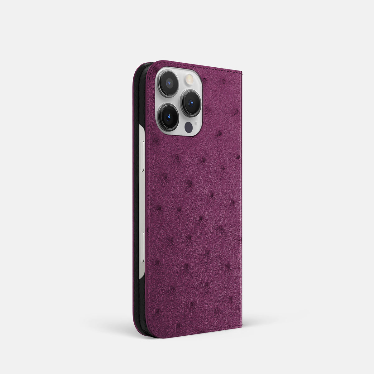 Purple iPhone 16 Pro Folio Case Ostrich -1 | Purple