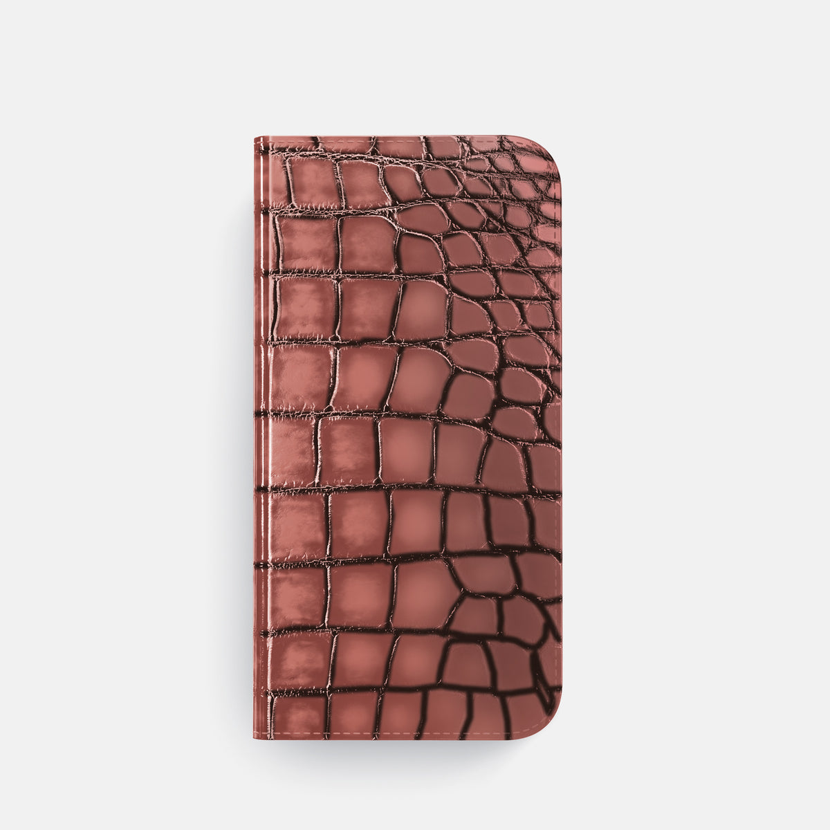 Wine-Sediment iPhone 16 Pro Folio Case Patina Alligator -4 | Wine-Sediment