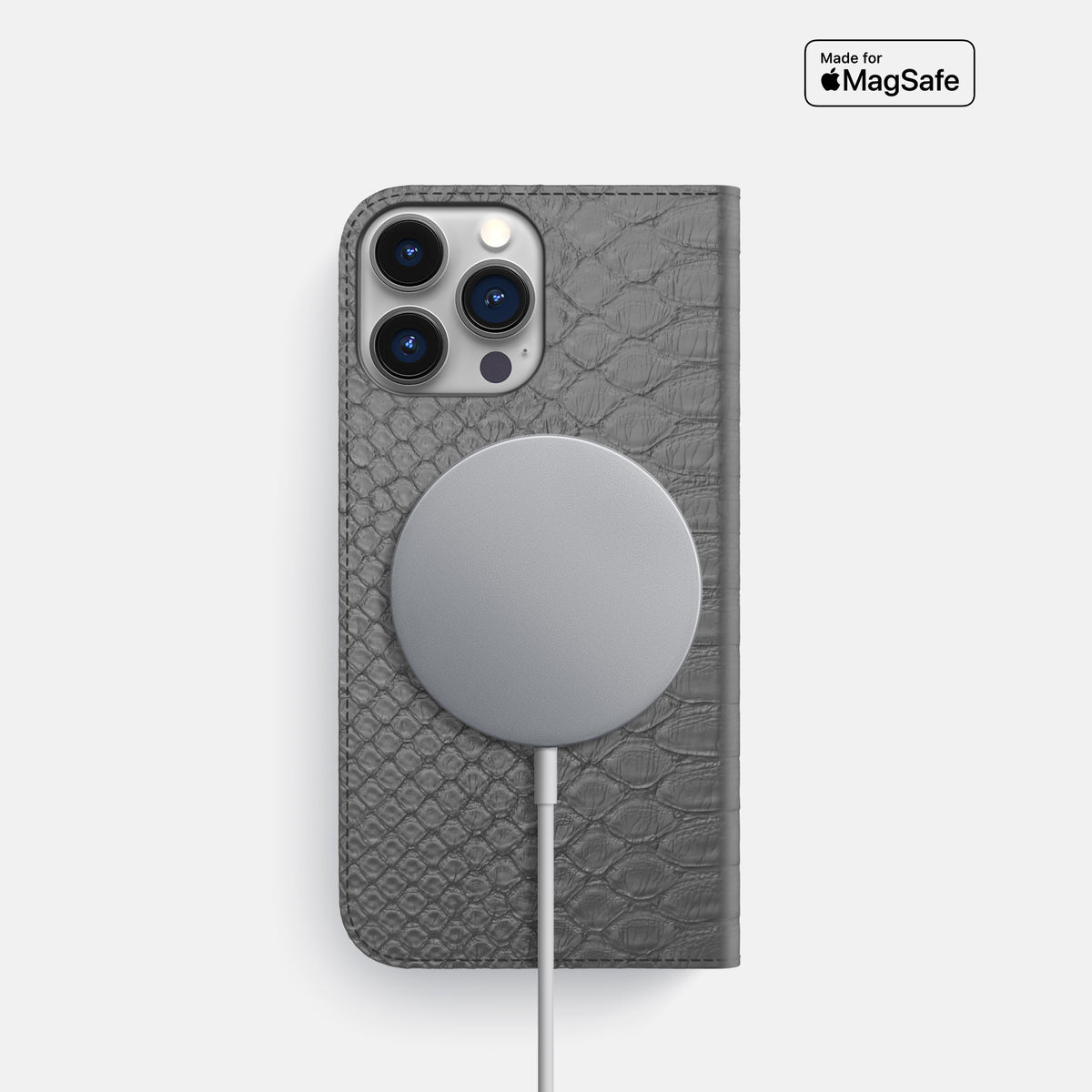 Grey iPhone 16 Pro Folio Case Python -3 | Grey