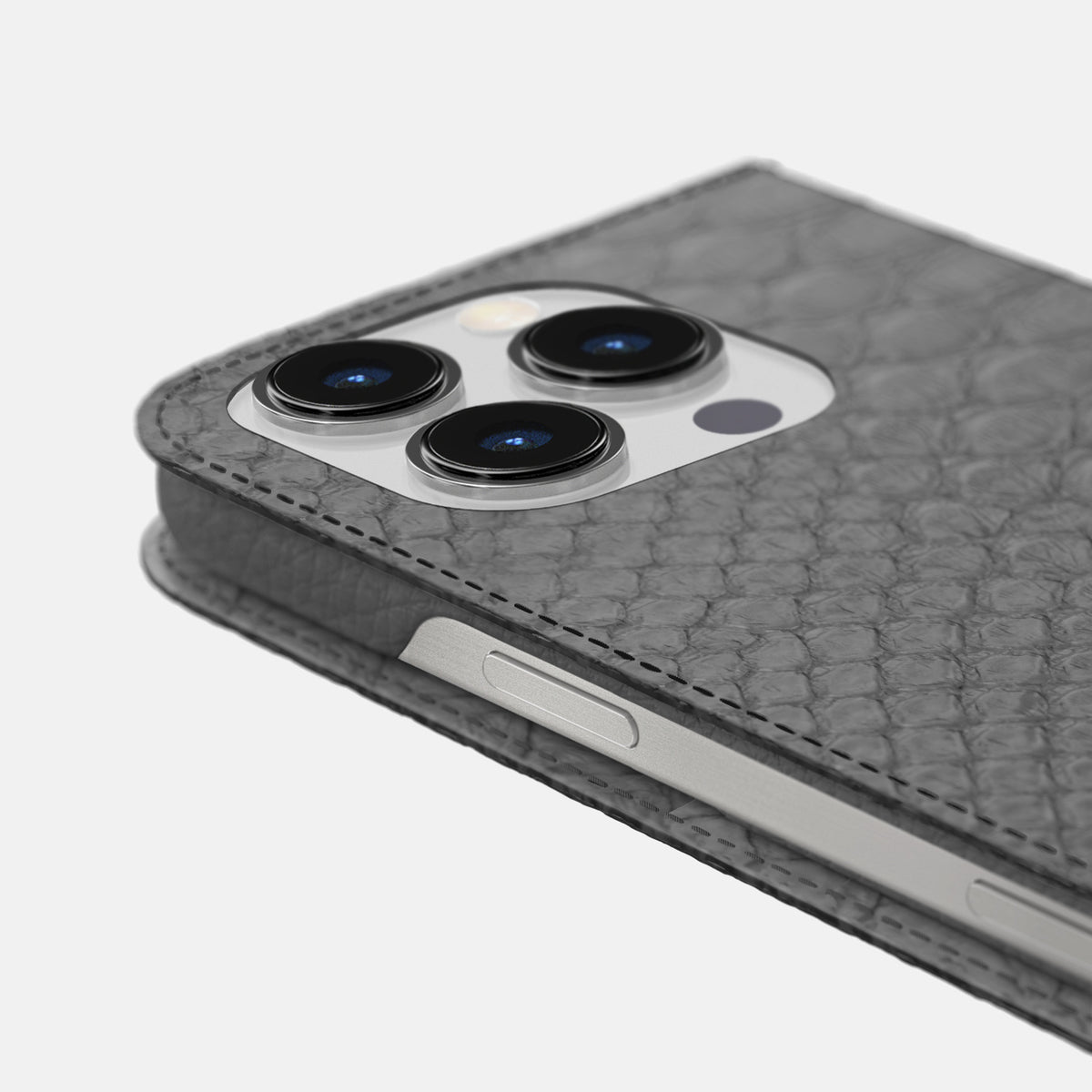 Grey iPhone 16 Pro Folio Case Python -5 | Grey