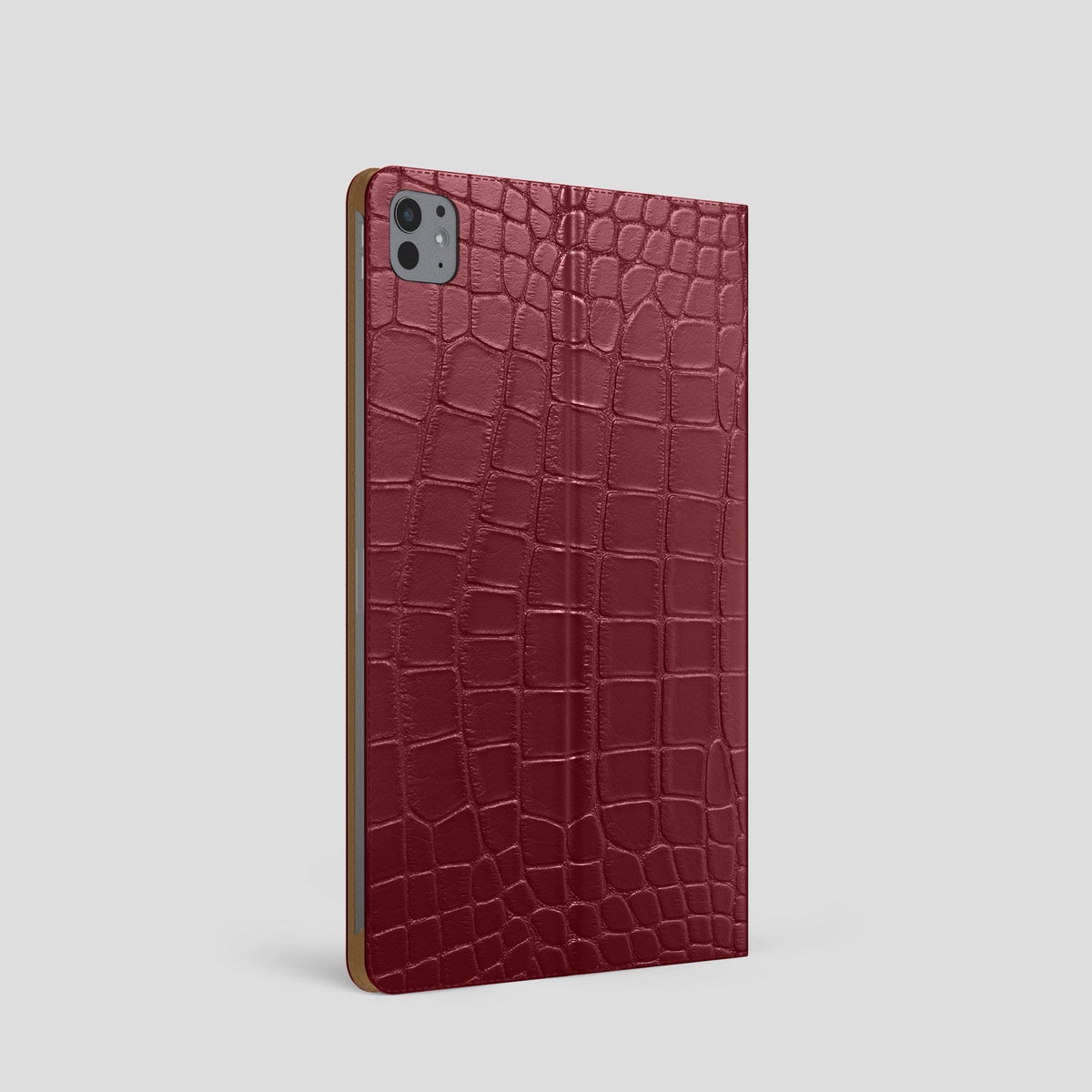 Burgundy Folio Stand Case For iPad Pro 11-inch (5th gen) Alligator -2 | Burgundy