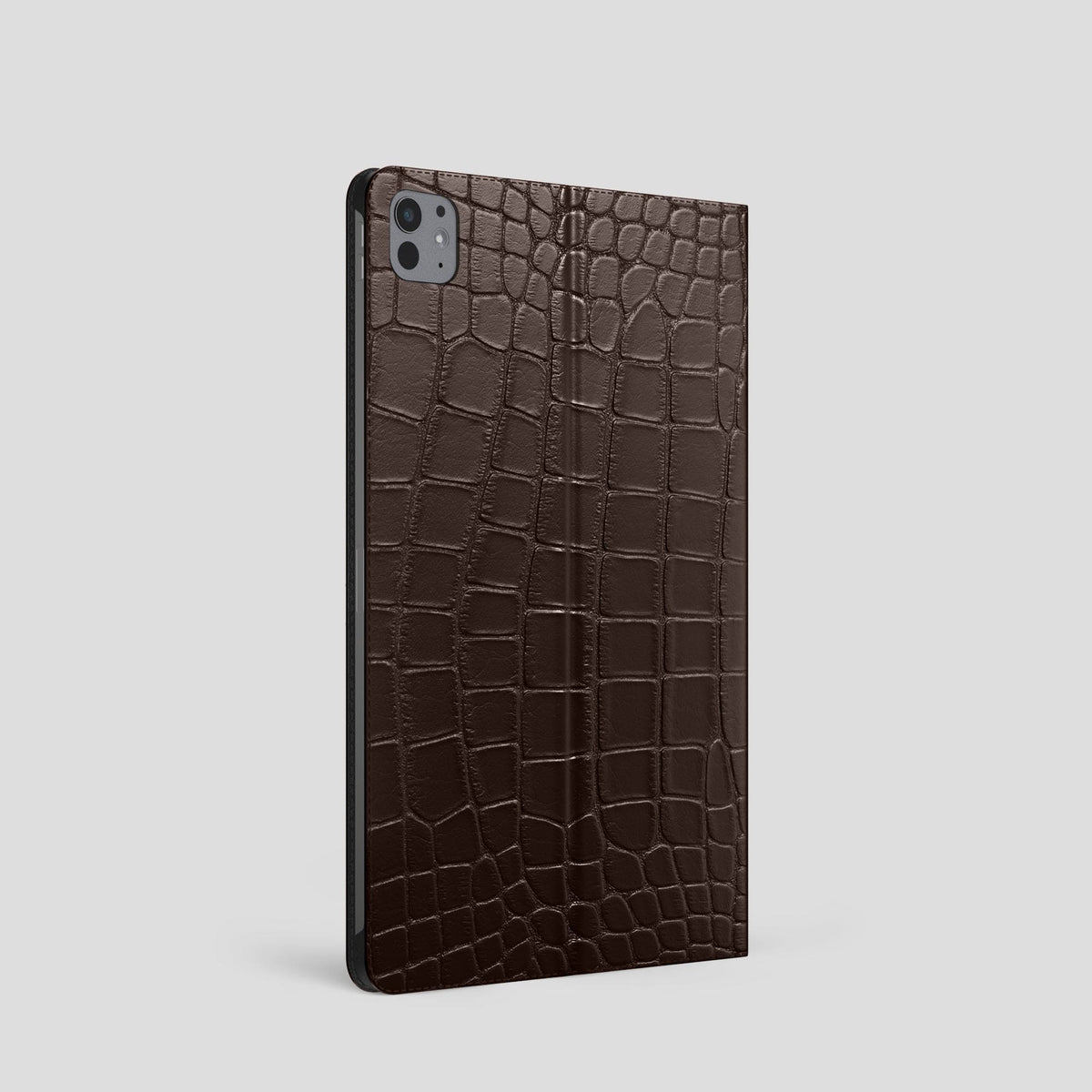 Dark Brown Folio Stand Case For iPad Pro 11-inch (5th gen) Alligator -2 | Dark-Brown