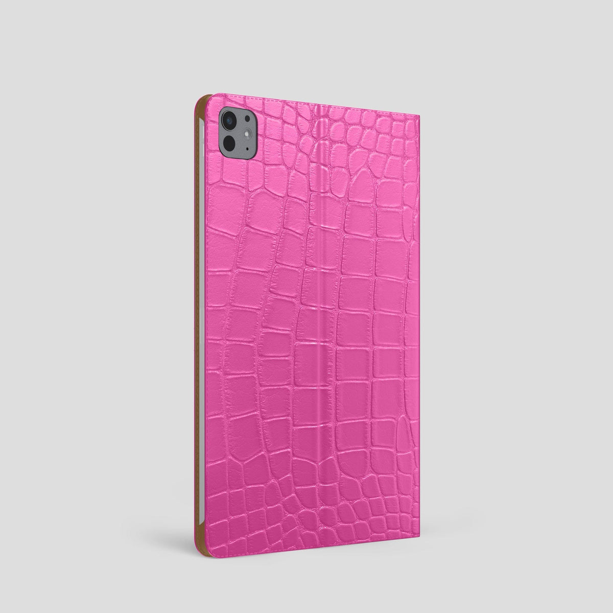 Fuchsia Folio Stand Case For iPad Pro 11-inch (5th gen) Alligator -2 | Fuchsia