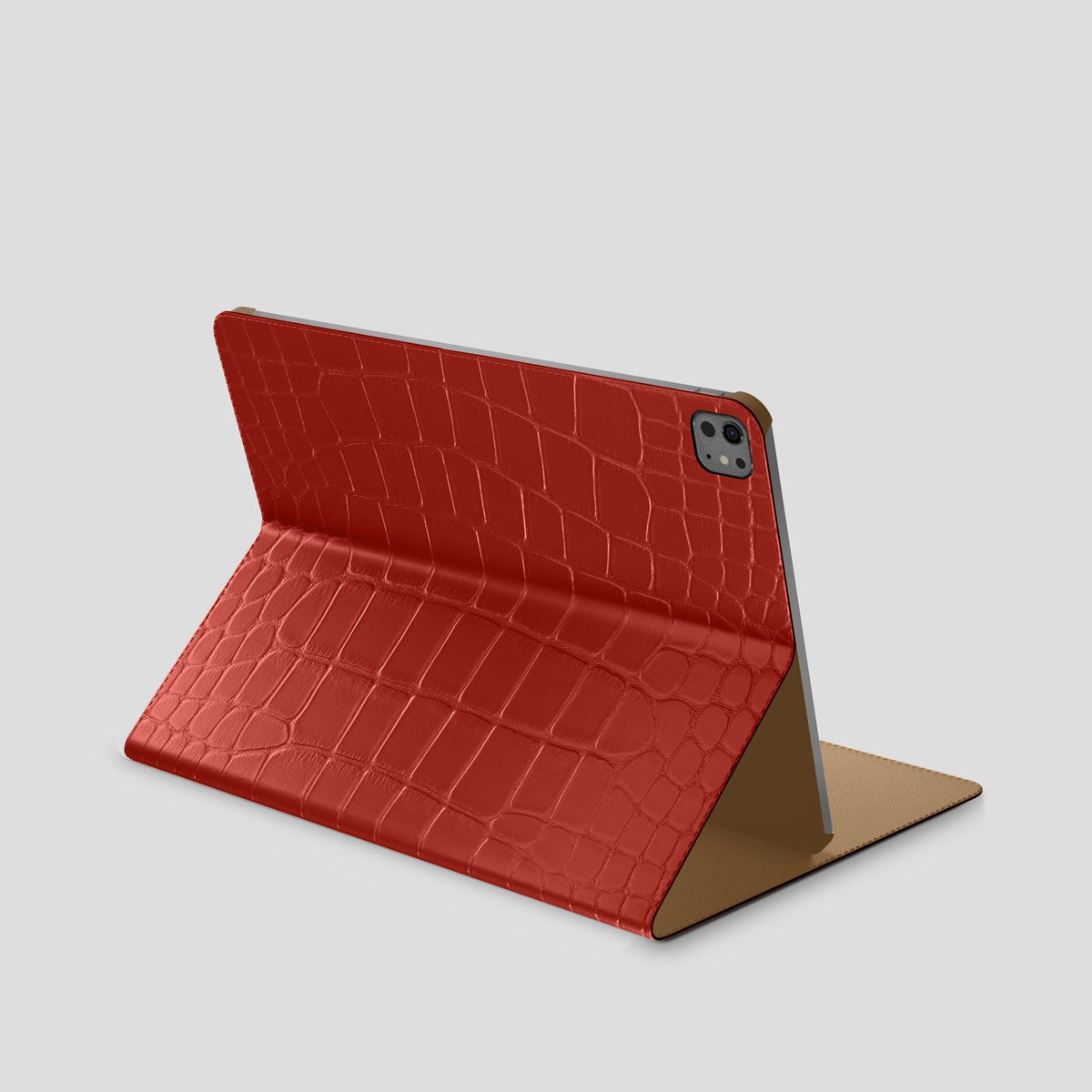 Red Folio Stand Case For iPad Pro 11-inch (5th gen) Alligator -1 | Red