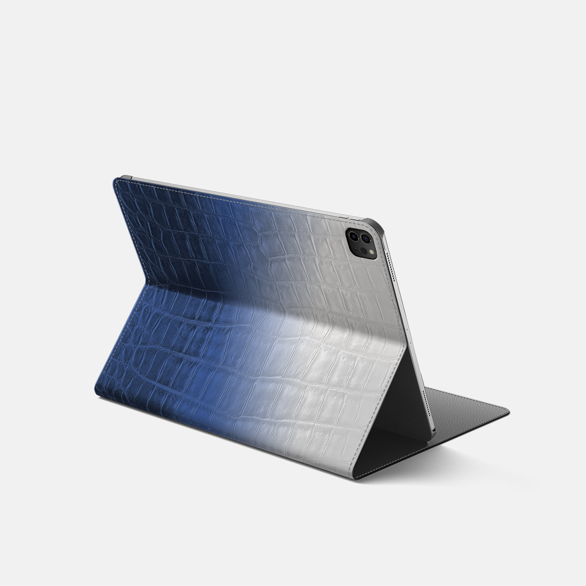 Navy Blue Folio Stand For iPad Pro 11-inch (5th gen) In Himalayan Crocodile -1 | Navy-Blue