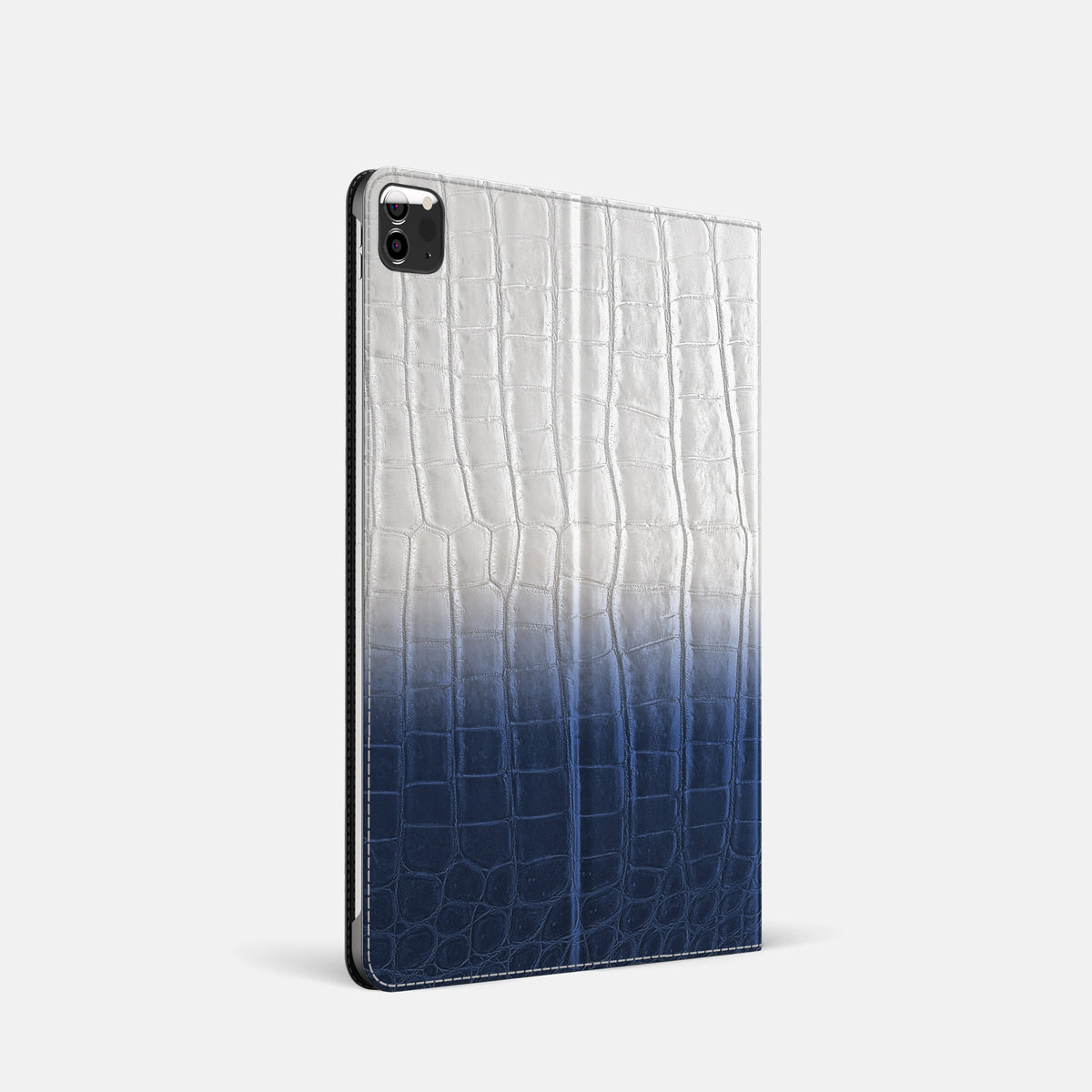 Navy Blue Folio Stand For iPad Pro 11-inch (5th gen) In Himalayan Crocodile -2 | Navy-Blue