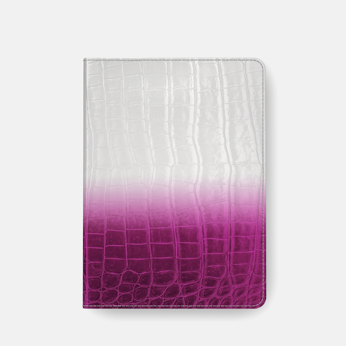 Fuchsia Folio Stand For iPad Pro 11-inch (5th gen) In Himalayan Crocodile -6 | Fuchsia