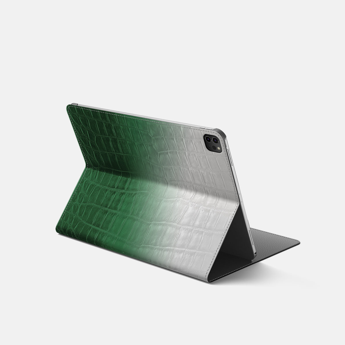 Green Folio Stand For iPad Pro 11-inch (5th gen) In Himalayan Crocodile -1 | Green