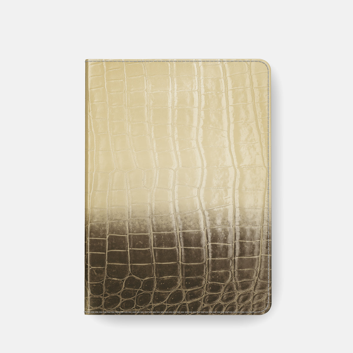 Natural Folio Stand For iPad Pro 11-inch (5th gen) In Himalayan Crocodile -6 | Natural