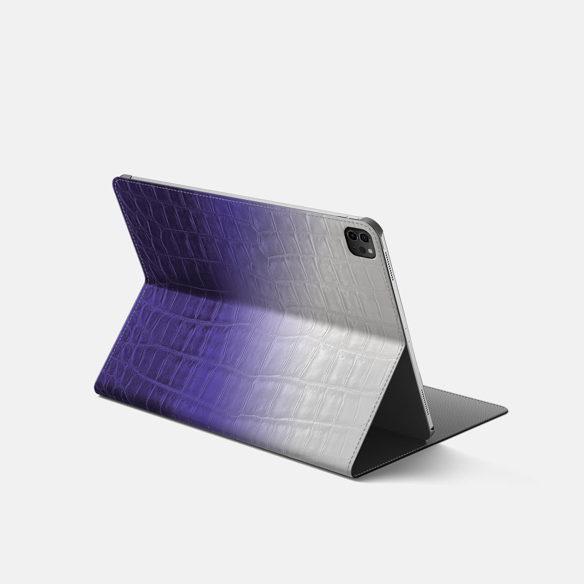 Purple Folio Stand For iPad Pro 11-inch (5th gen) In Himalayan Crocodile -1 | Purple