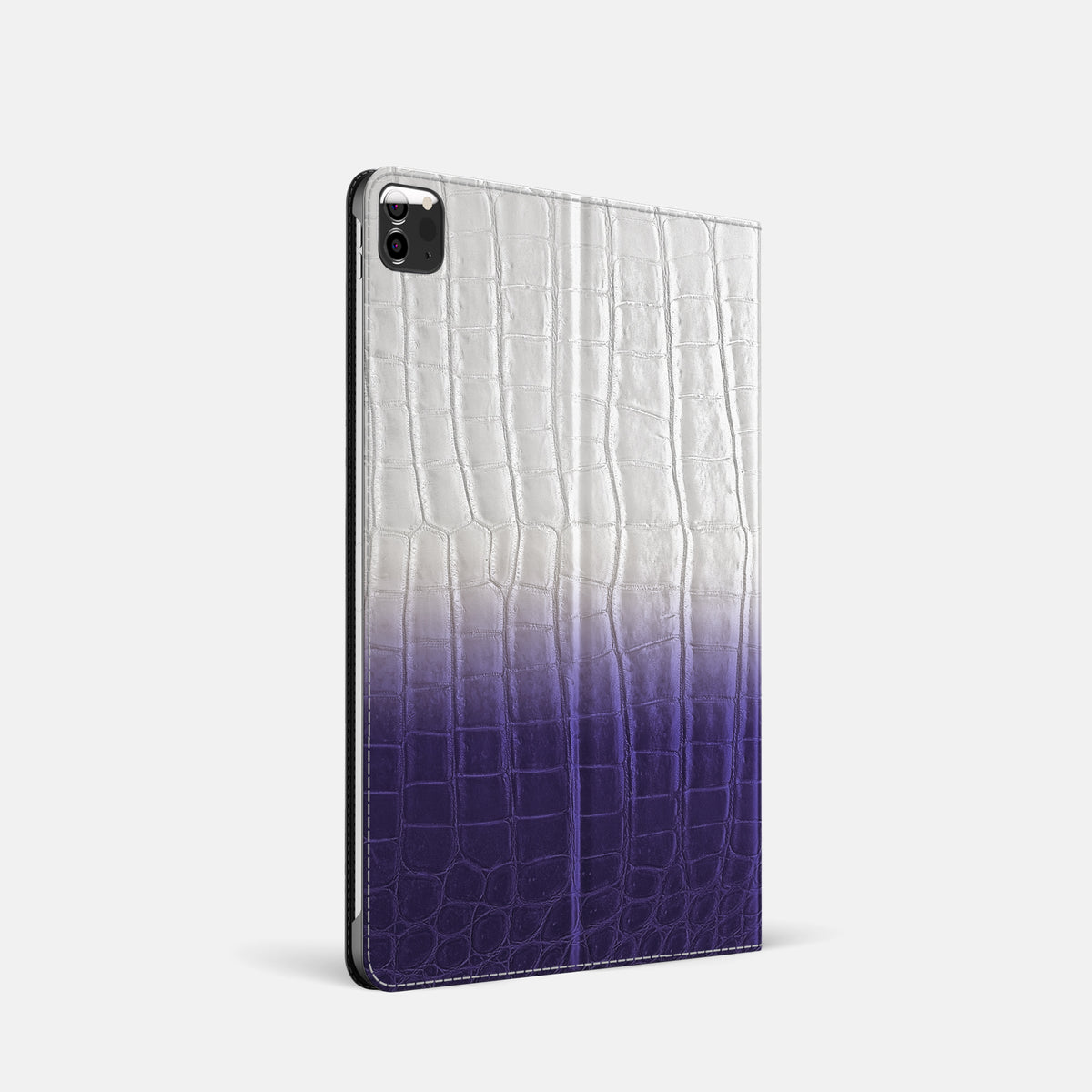 Purple Folio Stand For iPad Pro 11-inch (5th gen) In Himalayan Crocodile -2 | Purple