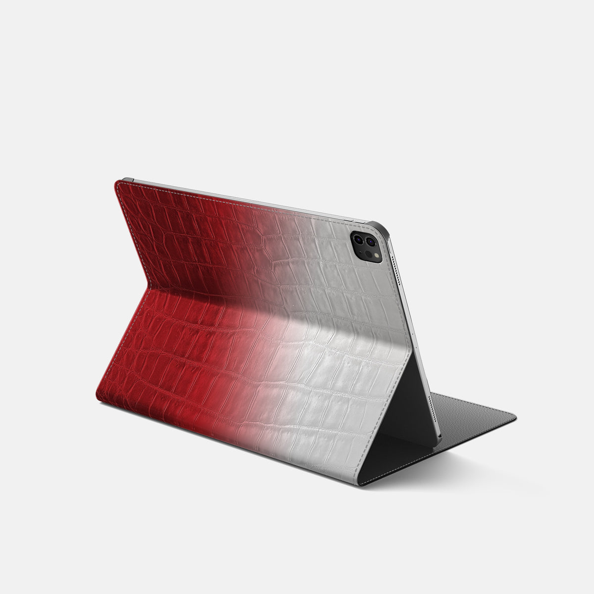 Red Folio Stand For iPad Pro 11-inch (5th gen) In Himalayan Crocodile -1 | Red