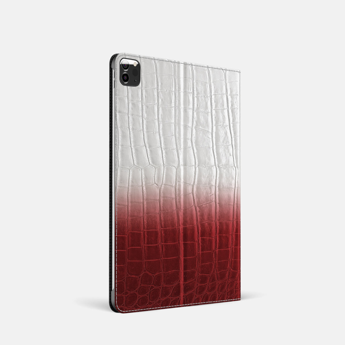 Red Folio Stand For iPad Pro 11-inch (5th gen) In Himalayan Crocodile -2 | Red