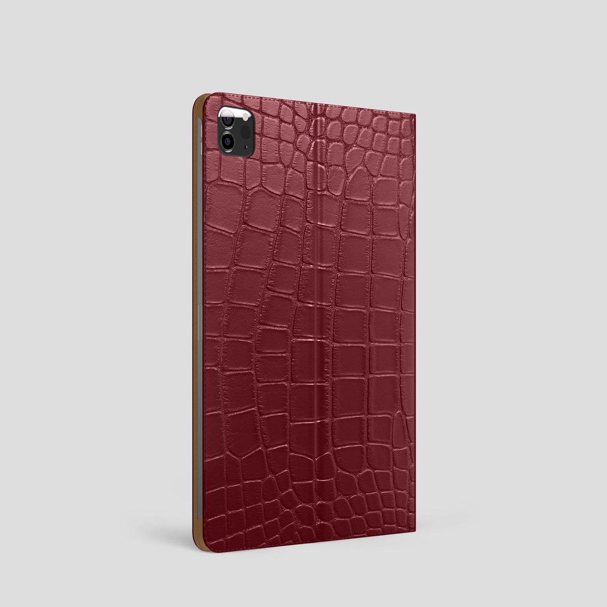 Burgundy Folio Stand Case For iPad Pro 11-inch (2nd/3rd/4th gen) Alligator -2 | Burgundy