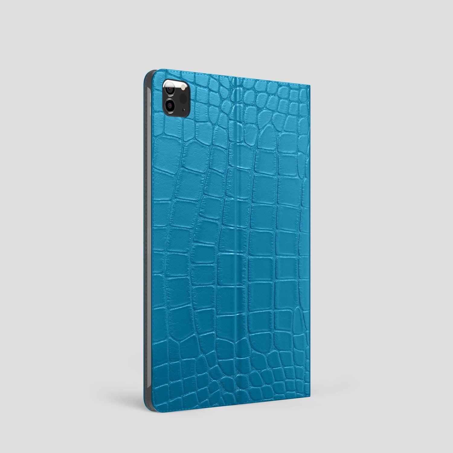 Curaçao-Blue Folio Stand Case For iPad Pro 11-inch (2nd/3rd/4th gen) Alligator -2 | Curaçao-Blue