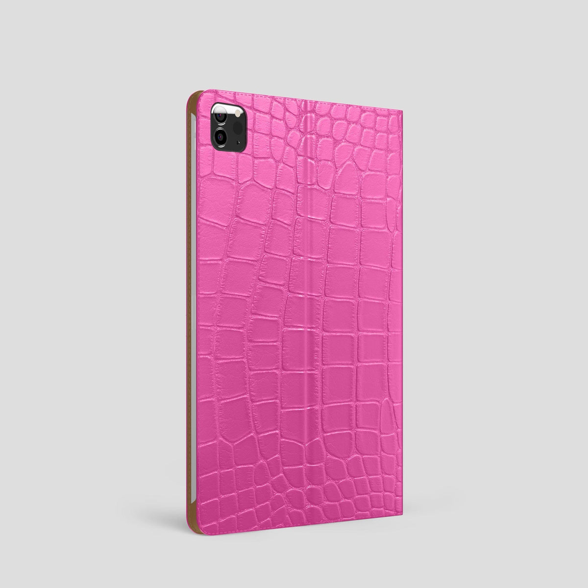 Fuchsia Folio Stand Case For iPad Pro 11-inch (2nd/3rd/4th gen) Alligator -2 | Fuchsia