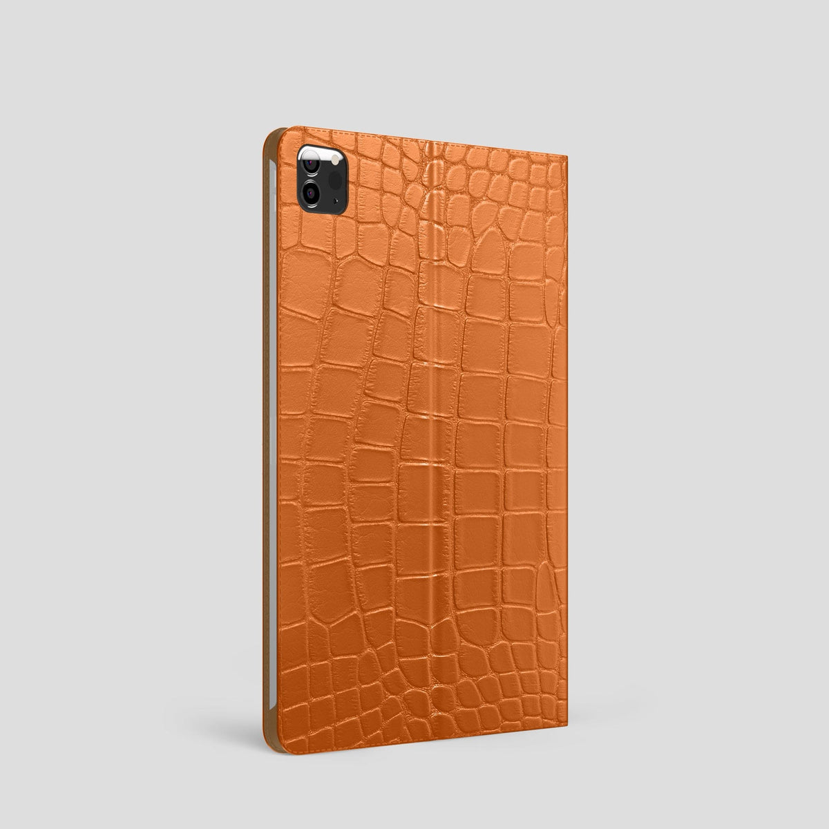 Orange Folio Stand Case For iPad Pro 11-inch (2nd/3rd/4th gen) Alligator -2 | Orange