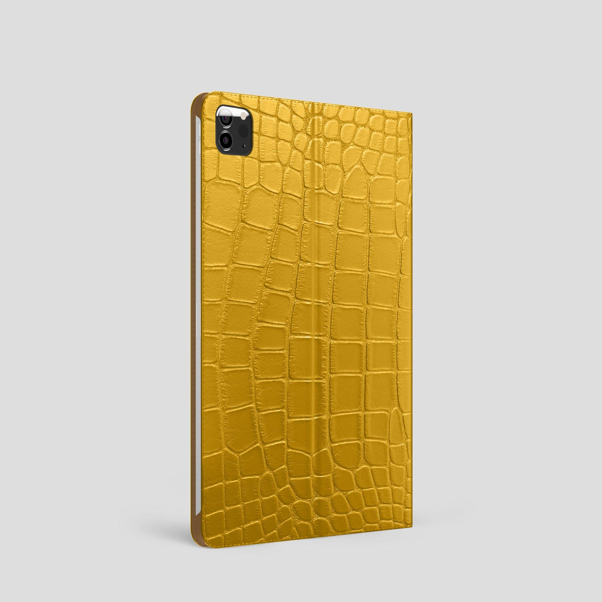 Yellow Folio Stand Case For iPad Pro 11-inch (2nd/3rd/4th gen) Alligator -2 | Yellow