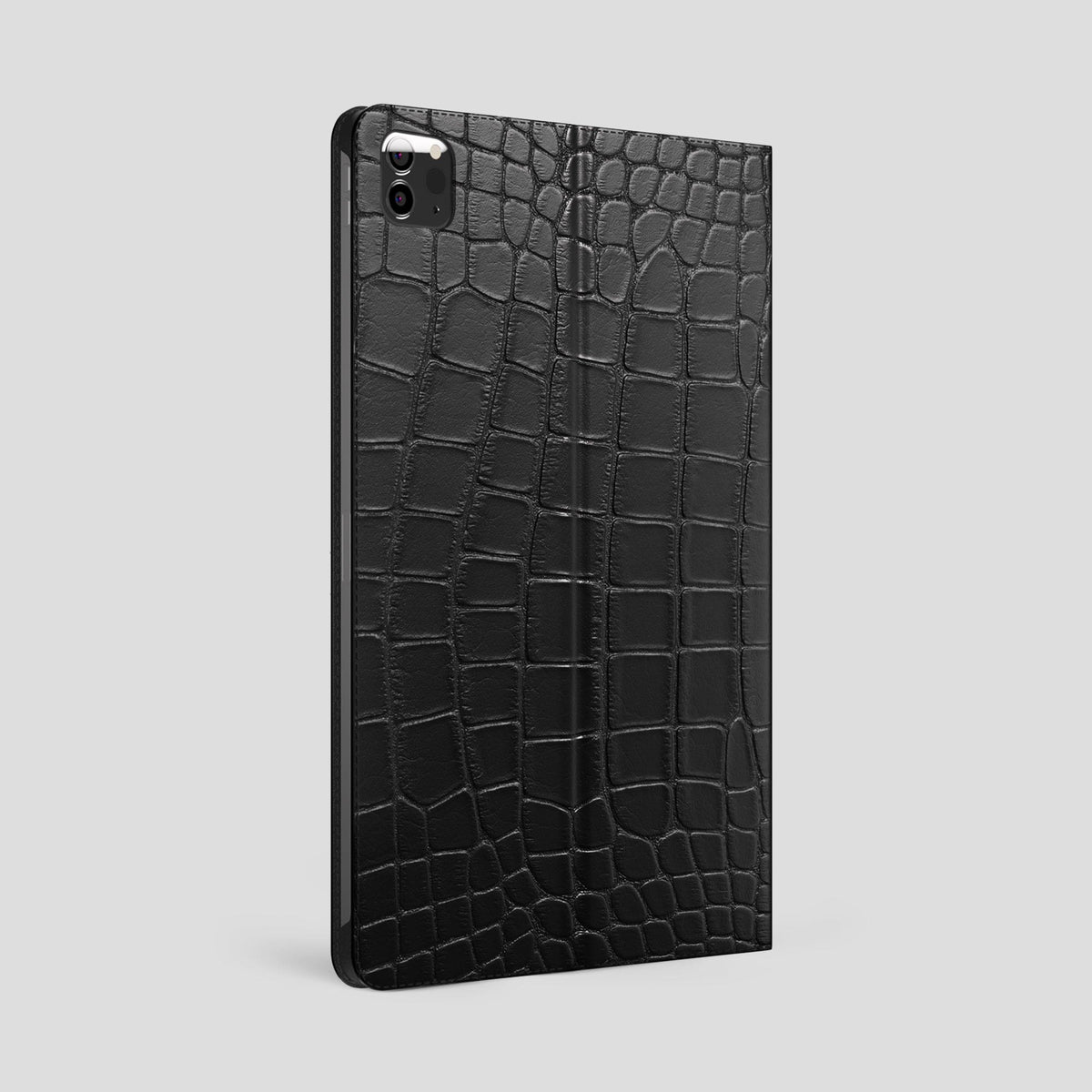 Black Folio Stand Case For iPad Pro 12.9-inch (5th gen) Alligator -2 | Black