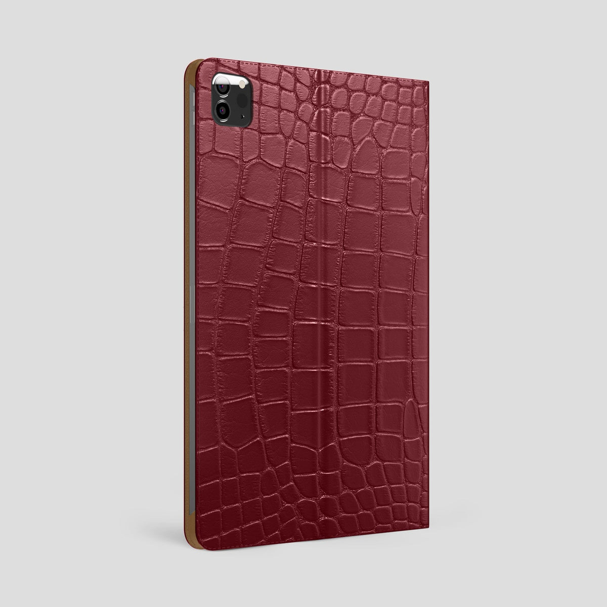 Burgundy Folio Stand Case For iPad Pro 12.9-inch (5th gen) Alligator -2 | Burgundy