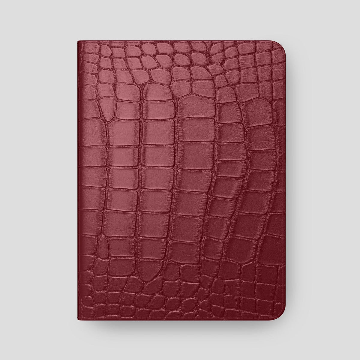 Burgundy Folio Stand Case For iPad Pro 12.9-inch (5th gen) Alligator -6 | Burgundy