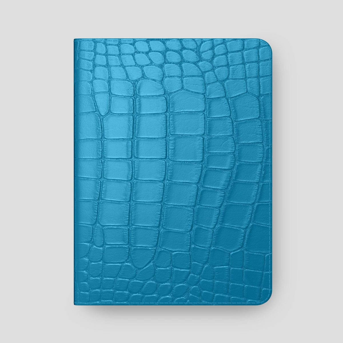 Curaçao-Blue Folio Stand Case For iPad Pro 12.9-inch (5th gen) Alligator -6 | Curaçao-Blue