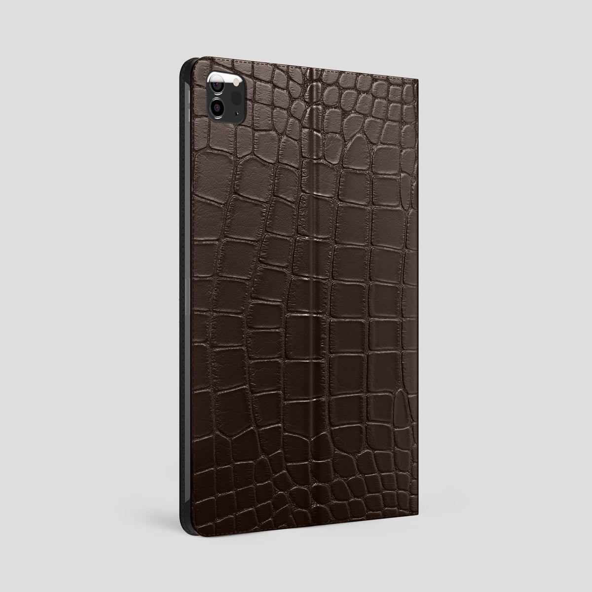 Dark Brown Folio Stand Case For iPad Pro 12.9-inch (5th gen) Alligator -2 | Dark-Brown